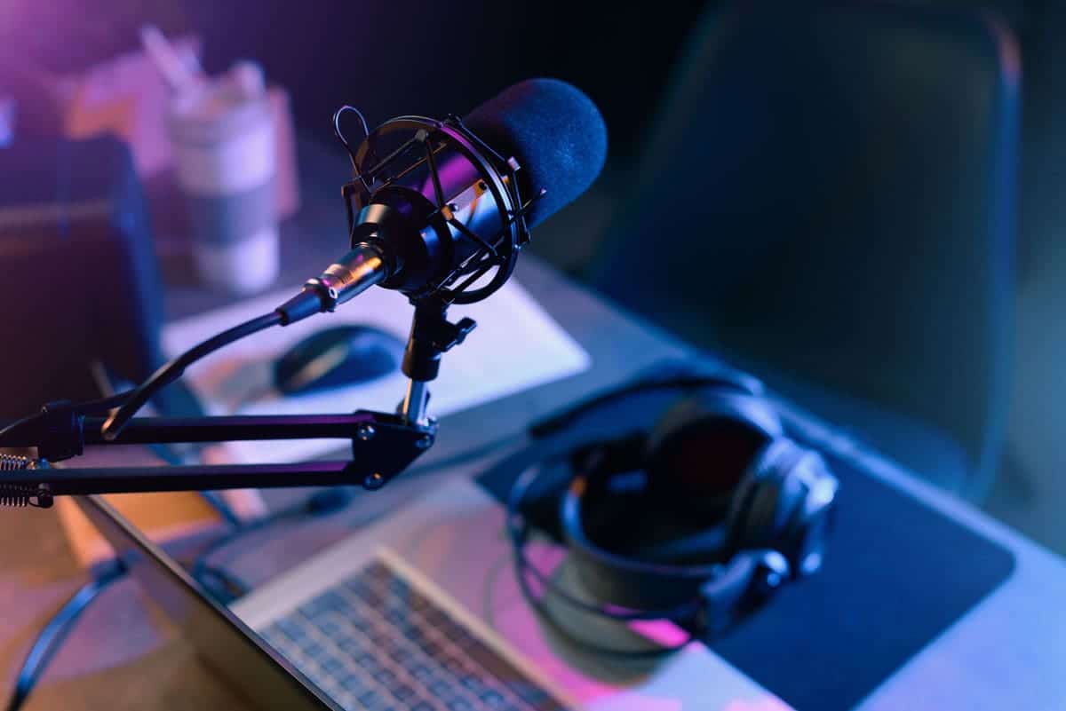 moody podcast setup